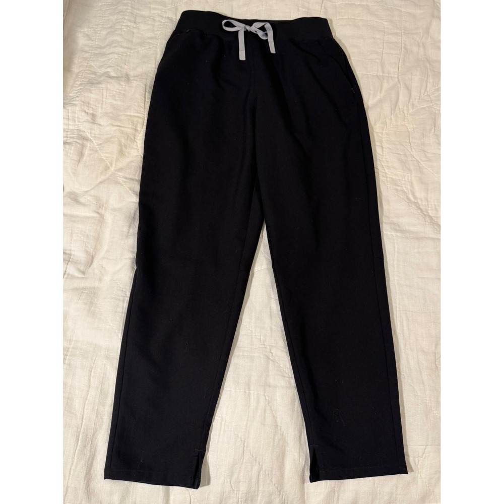 FIGS Technical Collection Black Scrub Pants Womens Size M Drawstring 1000614R